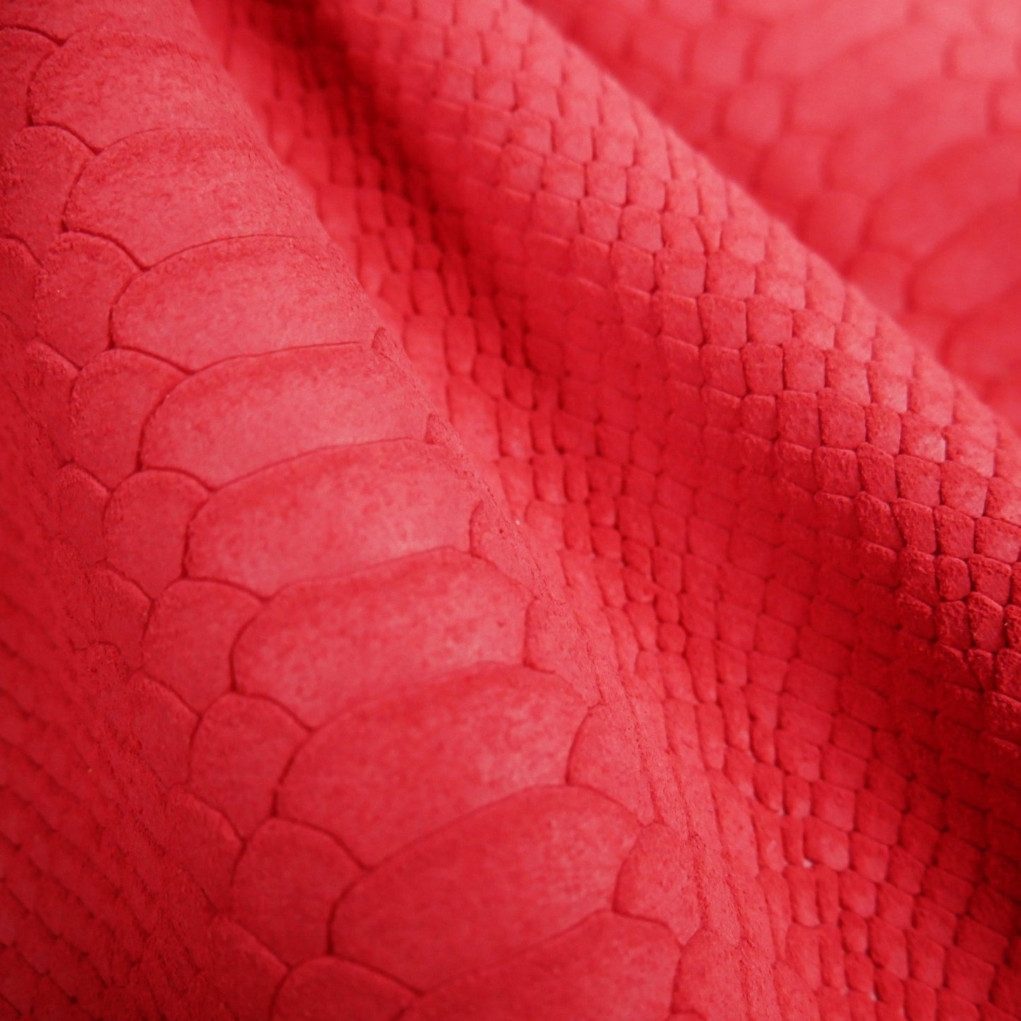 Python printed Calf splits Cow Walter Reginald Group Red Sample Cutting