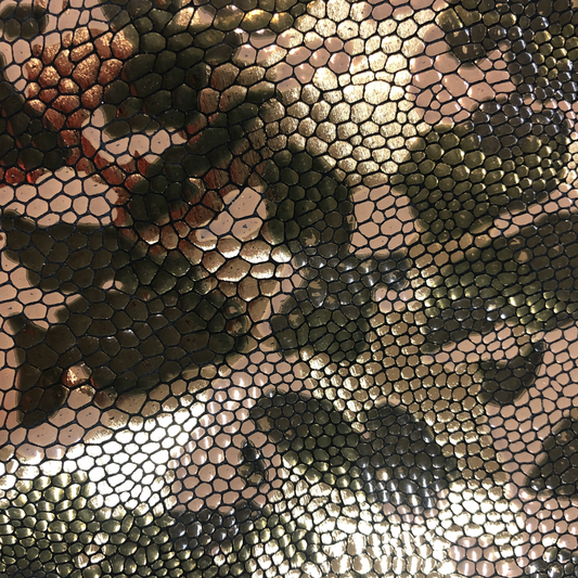 Metallic Snake on Camo Print